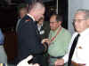 110 LTC Borg presents team salute certificate & Pin to WWII Veteran Charles Morrison.JPG (114169 bytes)
