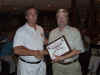 134 Neal Fouts is presented Life Membership by Richard Smith.JPG (115745 bytes)