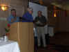 Joe Russo receives recognition for makeing reunions. Joe is retired Air Force.JPG (67953 bytes)