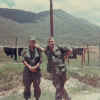 L-R Norman Jones, Robert Welsh, 84th Engineers compound.JPG (62314 bytes)