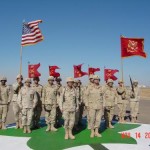 1st Bn, 17th FA Commanders at the 4th ID patch ceremony at Tikrit, Iraq.