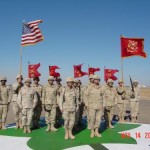1st Bn, 17th FA Commanders at the 4th ID patch ceremony at Tikrit, Iraq.