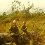 Bickler and Lt. Anderson at LZ north of An Khe