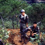 Katusa on guard duty at MBP 1957