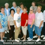 L-R front row Mrs. Mead, Mrs. Remley, Mrs. Smith, Mrs. Deno, Mrs. Koning and daughter. L-R back row - Mrs. Crane, Mrs. Goldsmith, Mrs. Davis, Mrs. Cilek, Mrs. Hoare