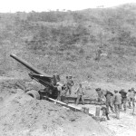 8 inch Howitzer, Battery A ready to fire, North of Chunchon, April 9, 1951