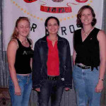 Welcome home Task Force for 17FA Copperheads, L-R Claudia Fisher, Emily Rutherford, Michelle McDaniel