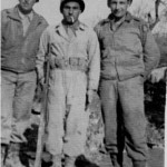 (L-R) Pvt Ed Vincent, French Moroccan Soldier, T-5 Walt Larson