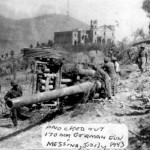 Knocked out 170mm German Gun, Messina, Italy