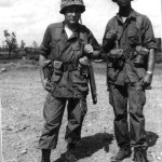 Ron Skirvin and Sgt. Freo at D Battery Base Camp  1967